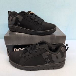 DC Kid's Court Graffik Skate Shoes Sneakers Youth Size US 5.5 Black ADBS100207